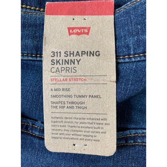 Levis 311 Shaping Skinny Capri Crop Jeans 18W Plus Stellar Stretch Denim 8739 - Picture 9 of 15